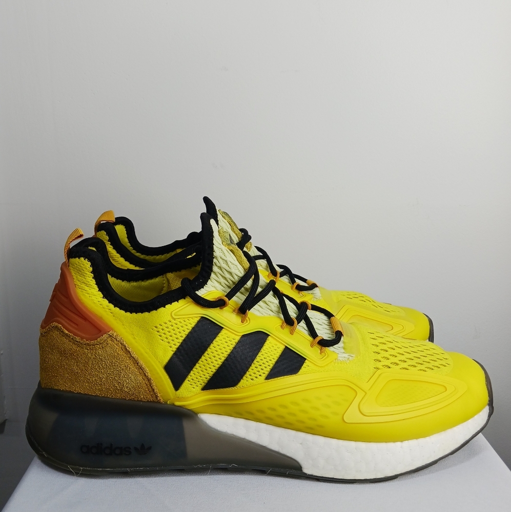 Original Adidas Ninja ZX 2K Boost Yellow Trainers FZ1887 Size 11